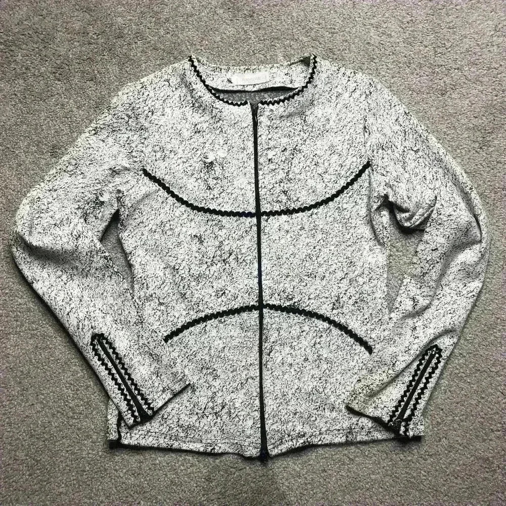 Rayure Blazer with Zipper Closure